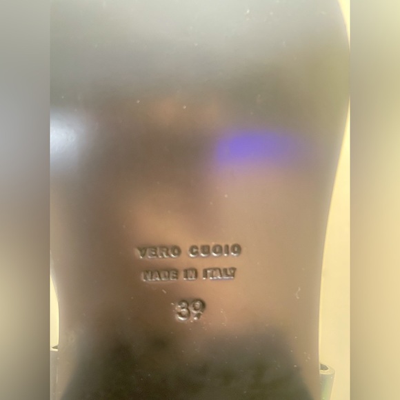 Red Valentino Vero Cuoio Black Leather Under-Knee Biker Boots - Picture 9 of 10